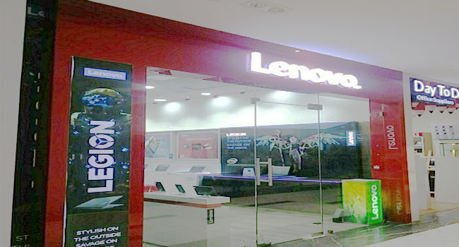 Lenovo Exclusive Showroom in Marina Mall, Chennai, India