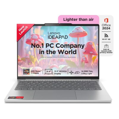 Lenovo IP-Slim5 (83J2000HIN) Laptop (AMD Ryzen 7 7735HS (8C / 16T, 3.2 / 4.75GHz, 4MB L2 / 16MB L3) / 16GB Soldered LPDDR5x-6400 / 512GB SSD M.2 2242 PCIe 4.0×4 NVMe / WIN 11 / 2021 H&S)