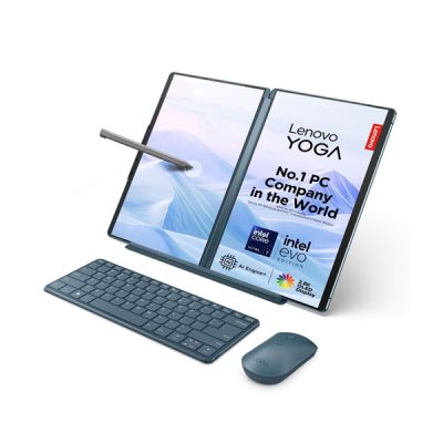 LENOVO PC YOGA BOOK 9 Laptop (Core Ultra 9 155U  / 32GB  / 1TB SSD / Integrated Intel Graphics / 2x 13.3″ 2.8K (2880×1800) OLED 400nits Glossy / WINDOWS 11 HOME 64 SL  OFFICE H&S 2021)