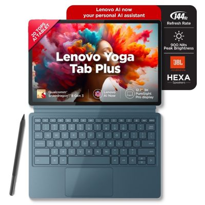 Lenova Yoga Tab Plus TB520FU (ZAEGOO42IN / Qualcomm Snapdragon 8 Gen 3 Processsor / Wifi / 16GB RAM / 256GB Storage / Display 12.7″)