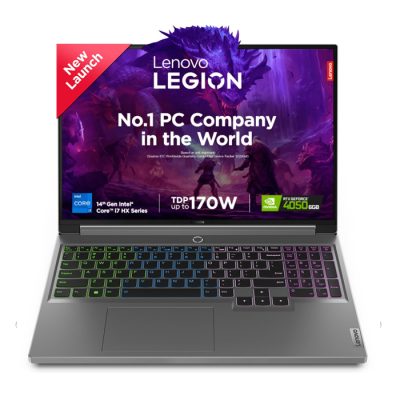 Lenovo Legion 5 (83DG00LEIN) Laptop (Intel® Core™ i7-14650HX, 16C (8P + 8E) / 1x 16GB SO-DIMM DDR5-5600 / 1TB SSD M.2 2280 PCIe® 4.0×4 NVMe® / NVIDIA® GeForce RTX™ 4050 6GB GDDR6, Boost Clock 2370MHz / 16″ WQXGA)