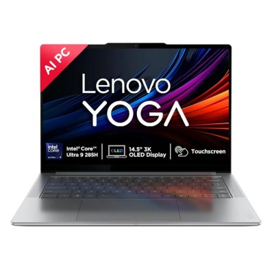 Lenovo Yoga pro 7 Aura edition (83KF001LIN) Laptop (Intel® Core Ultra 9 285H, 16C (6P + 8E + 2LPE) / 32GB Soldered LPDDR5x-8533 / 1TB SSD M.2 2242 PCIe® 4.0×4 NVMe® / 14.5″ 3K (3000×1876) OLED / Win 11 / office 2021)